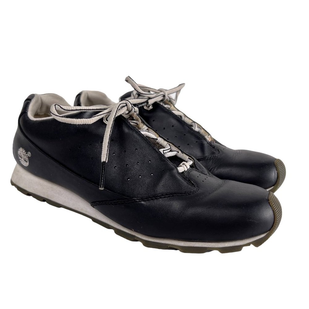 Timberland Metro Slim Tanisha Black Lace Up Retro 90s Style Low Top Sneakers 9 M